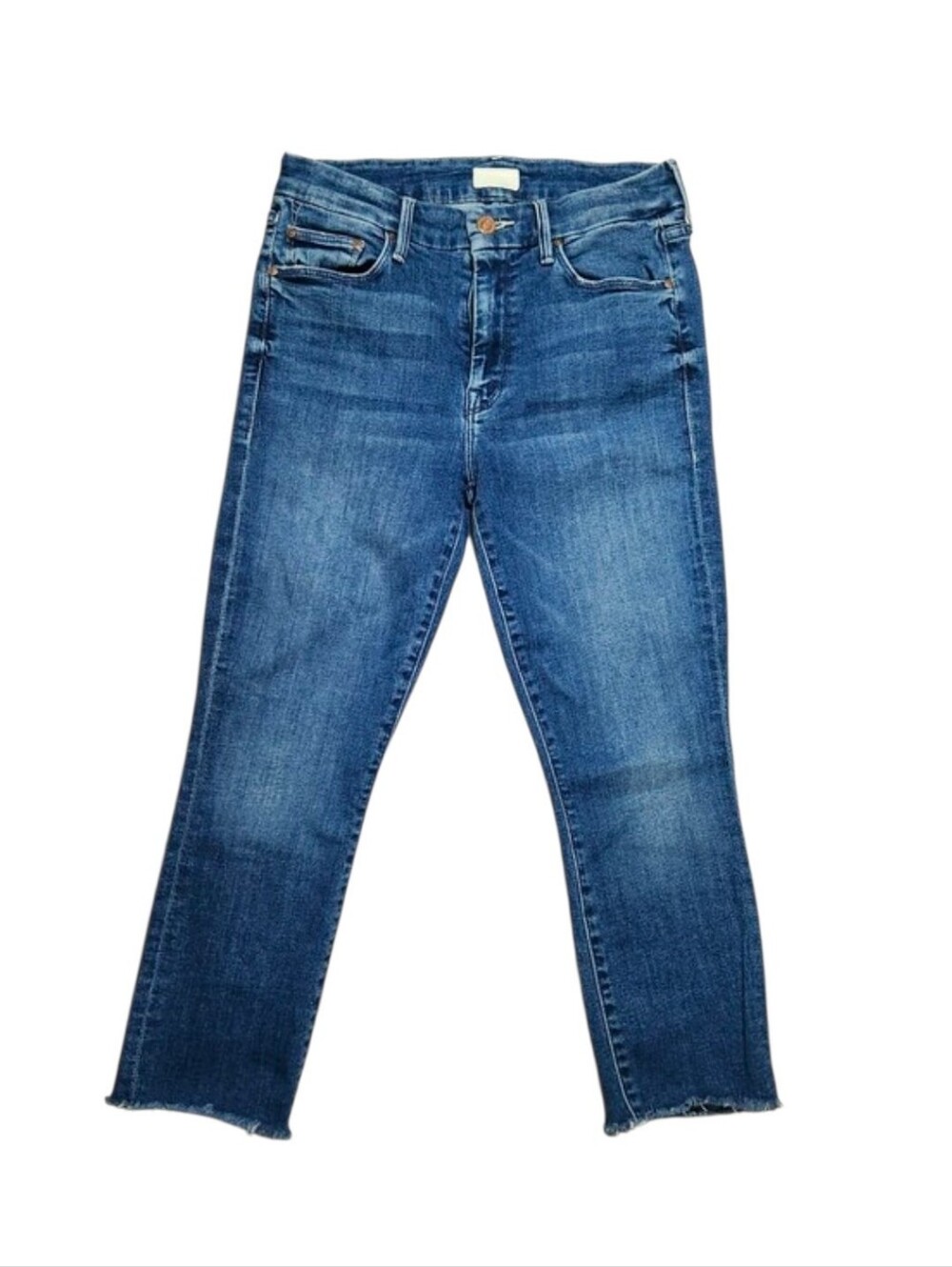 Mother Denim The Looker Ankle Fray Jeans Groovin Blue Women Size 27